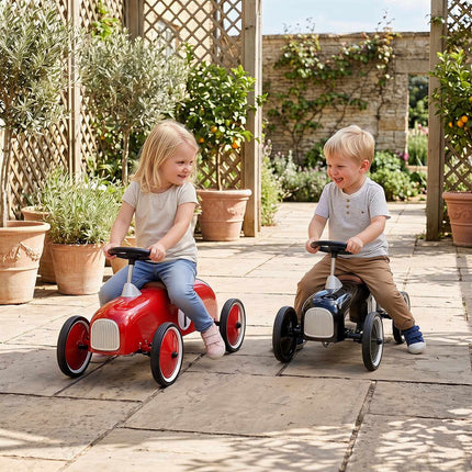 Toddler Ride-On Push Car, Black – Steel Frame, Anti-Slip Wheels