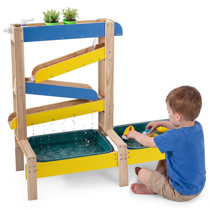 Toddler Sand & Water Table with 2 Basins, Multicolor