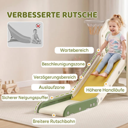 Toddler Slide 5-in-1, Foldable Climber with Hoop, 1-3Y
