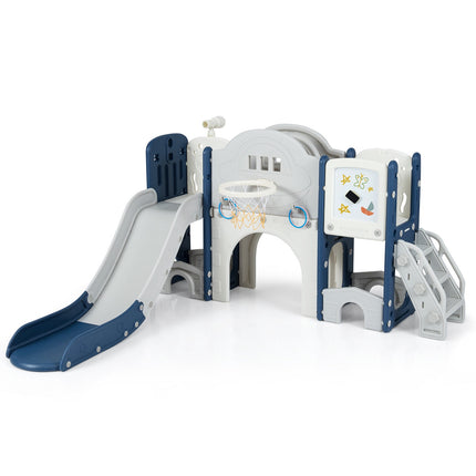 Toddler Slide & Climber Playset with Basketball Hoop