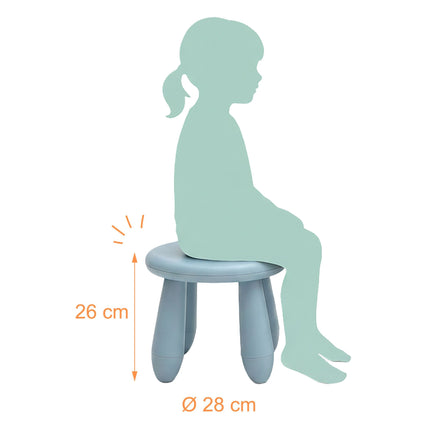 Toddler Stool, Blue Plastic – 26x28 cm