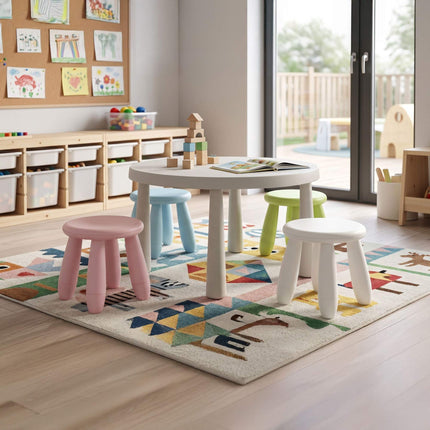 Toddler Stool, Pink Plastic – 26 x 28 cm