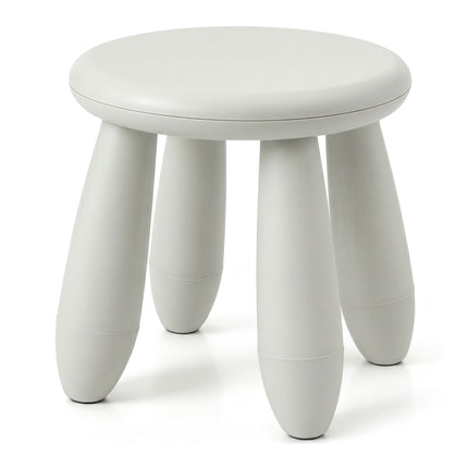 Toddler Stool, White Plastic, 26x28 cm