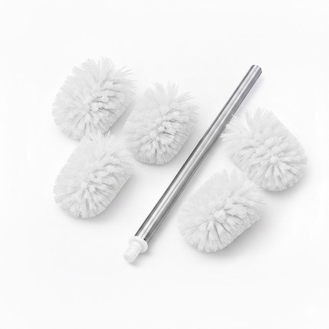 Toilet Brush with 5 Replaceable Heads, 8 cm