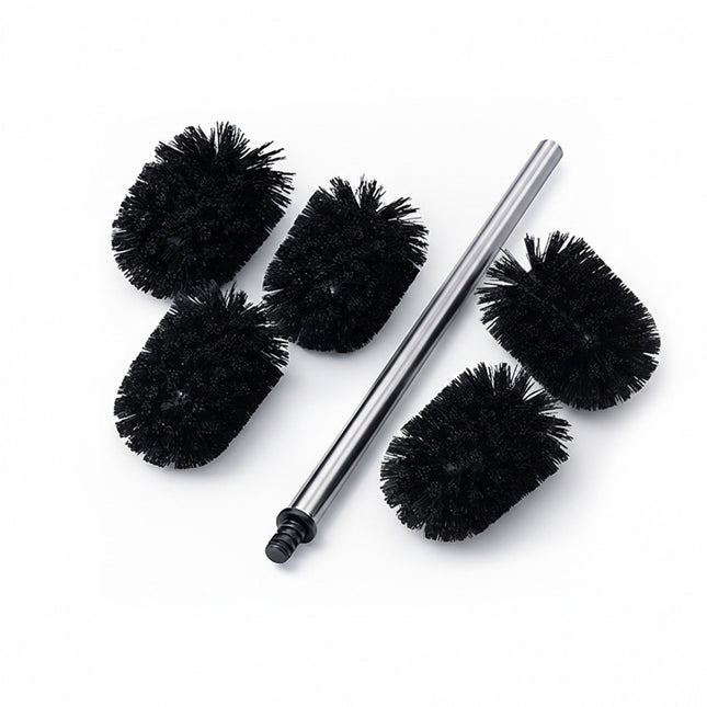 Toilet Brush with 5 Replacement Heads, Ø8 cm