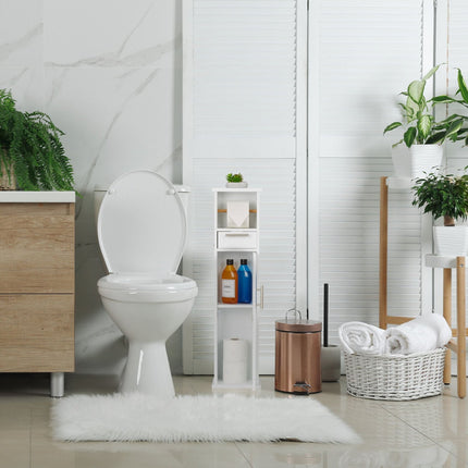 Toilet Cabinet with Storage and Paper Holder