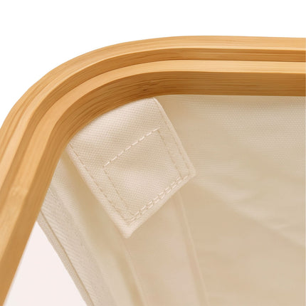 Toilet Paper Holder, Fabric with Bamboo Lid, 12 Rolls