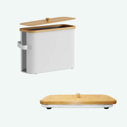 Toilet Paper Holder, Square Fabric, Holds 12 Rolls