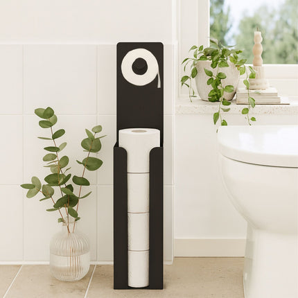 Toilet Paper Holder Stand with Spare Roll Storage