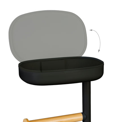 Toilet Paper Holder with Shelf – Bamboo, Freestanding