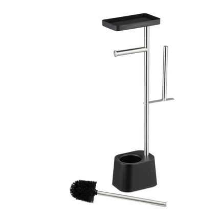 Toilet Paper Stand with Shelf and Spare Holder