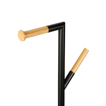 Toilet Roll Holder & Brush Set, Bamboo & Steel