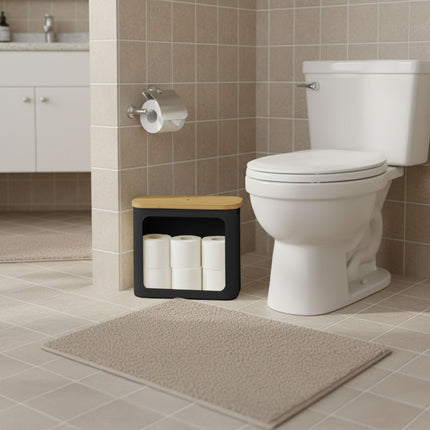 Toilet Roll Holder, Fabric, Holds 12 Rolls