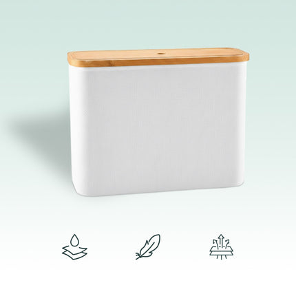 Toilet Roll Holder, Square Fabric, Holds 12 Rolls