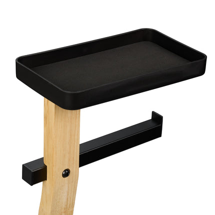 Toilet Roll Holder and Brush Set with Shelf