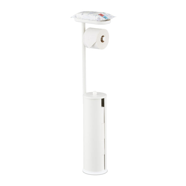 Toilet Roll Holder with Shelf – Holds 4 Rolls, Non-Slip