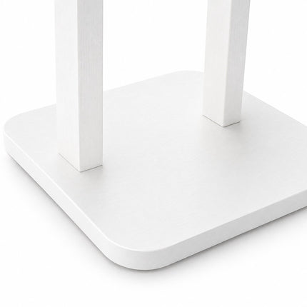 Toilet Roll Holder with Storage Shelf – White, Bamboo