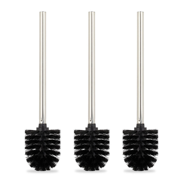 Toilet brush, set of 3, black
