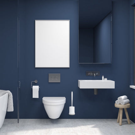 Toilet brush with wall bracket