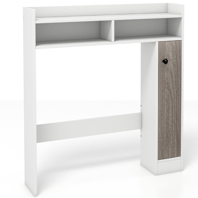 Toilet cabinet, bathroom overmount cabinet with adjustable shelves, white