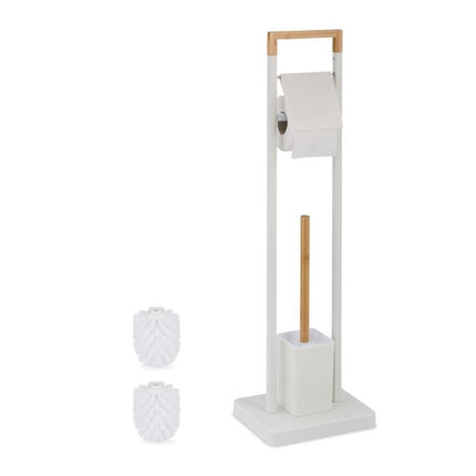 Toilet chair in bamboo and stainless steel