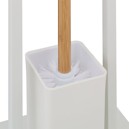 Toilet chair in bamboo and stainless steel