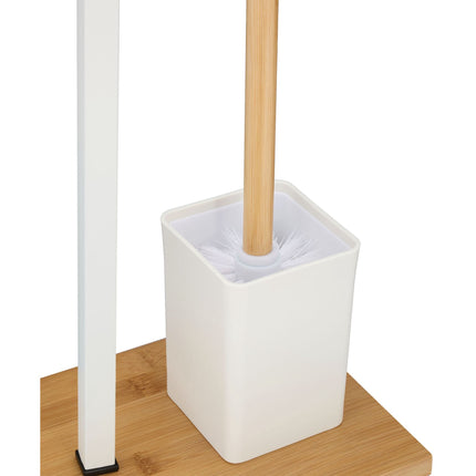 Toilet chair in bamboo and stainless steel
