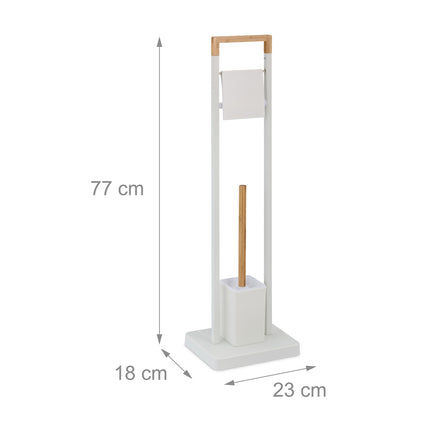 Toilet chair in bamboo and stainless steel