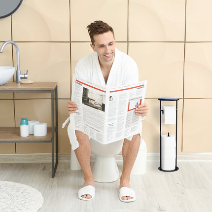 Toilet paper holder with shelf