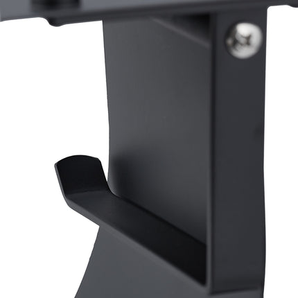 Toilet paper holder with shelf black