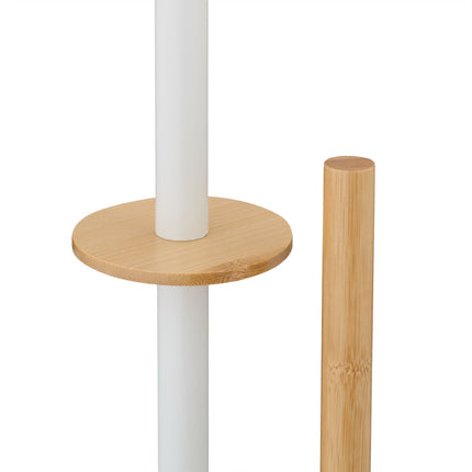Toilet seat in bamboo and stainless steel