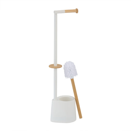 Toilet seat in bamboo and stainless steel
