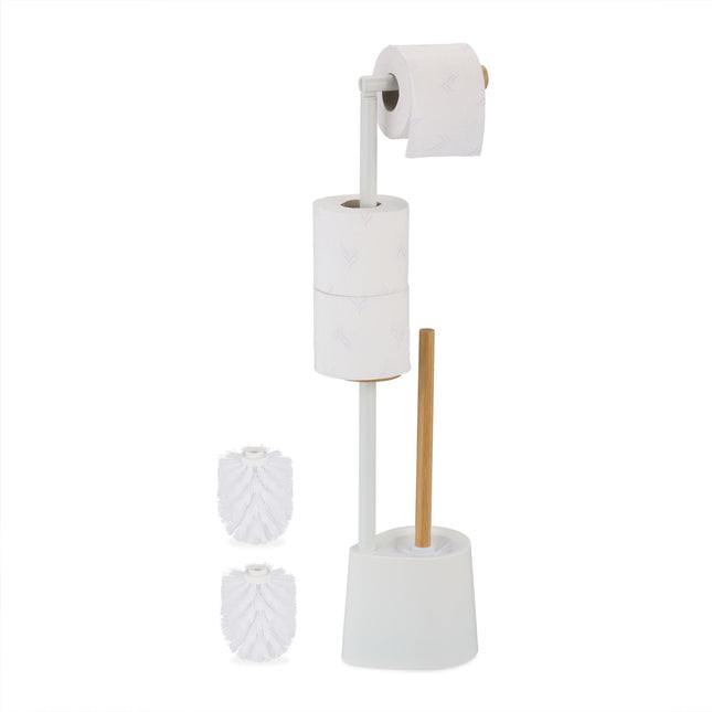 Toilet seat in bamboo and stainless steel