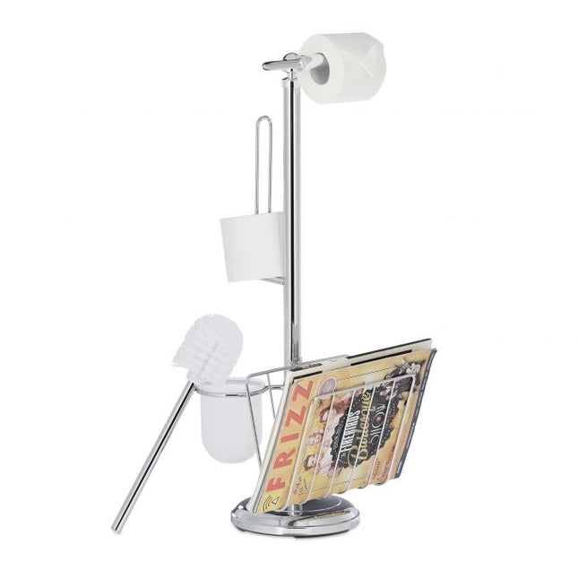 Toilet seat with magazine holder