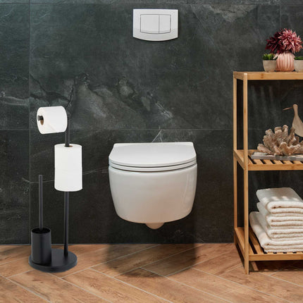 Toilet set with paper holder