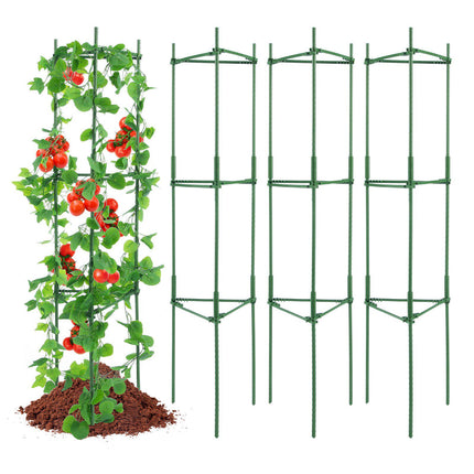 Tomato Cages, 4-Pack 63-Inch Stackable Plant Support