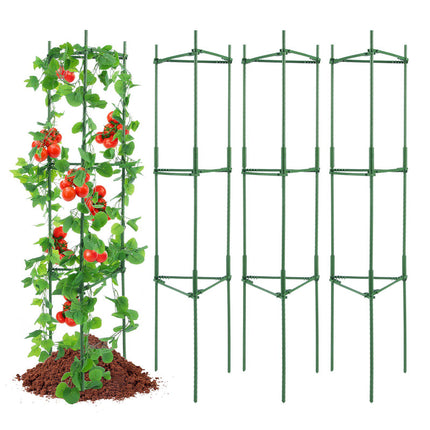 Tomato Cages, 4-Pack 63-Inch Stackable Plant Support