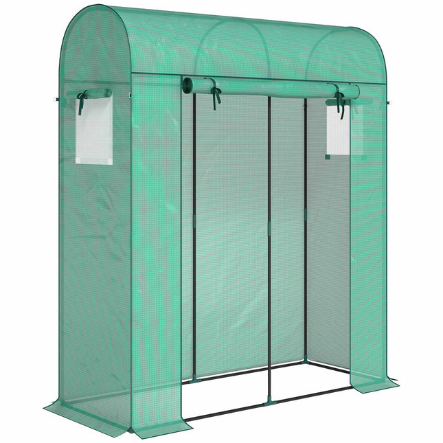 Tomato Greenhouse with Roll-Up Door, Mesh Windows, 170x68x200 cm