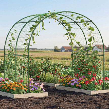 Tomato Trellis Arch, Steel, 216 cm, Dark Green