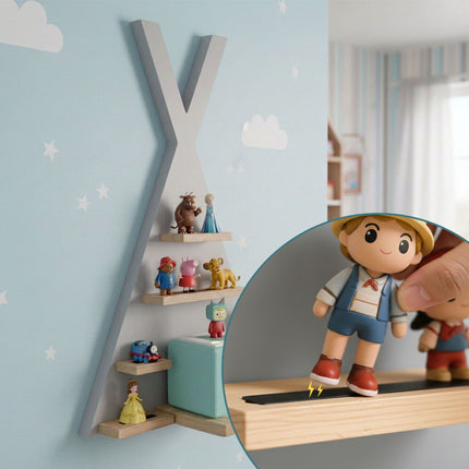 Toniebox Wall Shelf with Magnetic Storage for 34 Figures