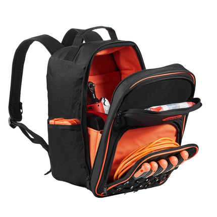 Tool Backpack, 49 Pockets, Laptop Sleeve, Reinforced Base