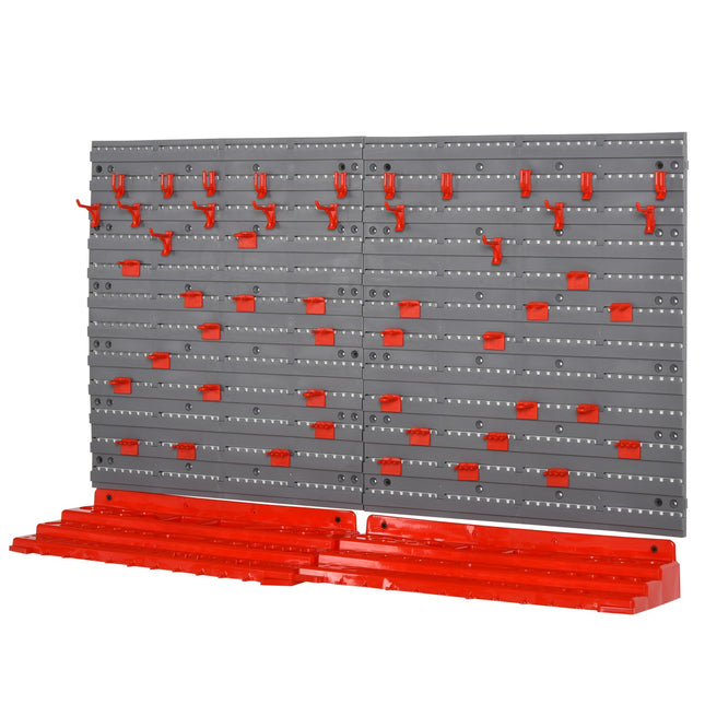Tool holder for workshop, grey/red, 95.5X23X53.5 cm