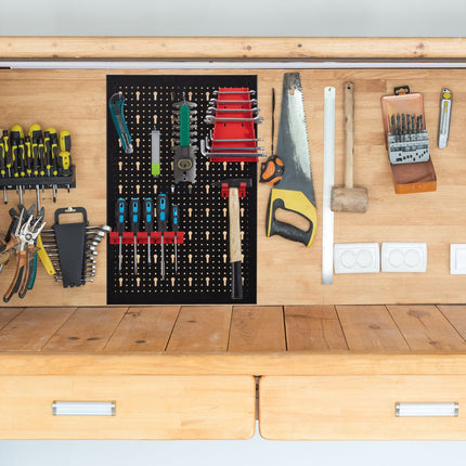 Tool Holder Set, 25-Piece – Black & Red Wall System