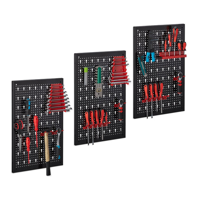 Tool Holder Set, 25-Piece – Black & Red Wall System