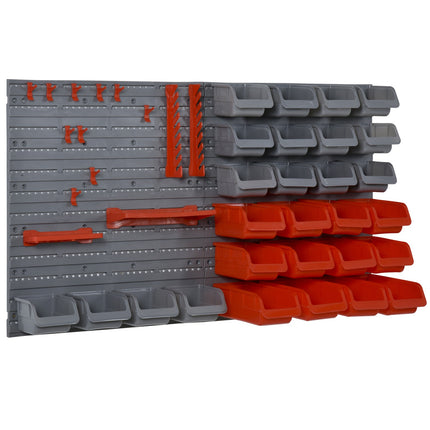 Tool holder for wall, Red/Grey, 63.5x22.5x95.5 cm
