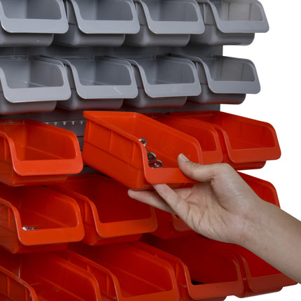 Tool holder for wall, Red/Grey, 63.5x22.5x95.5 cm