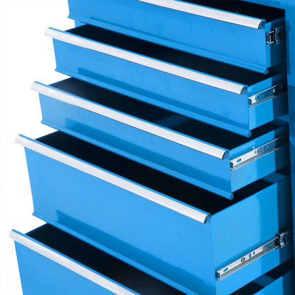 Tool Trolley with 5 Drawers, Steel, Blue, Lockable