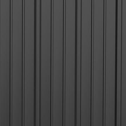 Lockable steel garden shed 1.34m² - Black, pitched roof