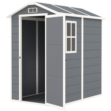 Waterproof aluminum garden shed with lockable door and floor