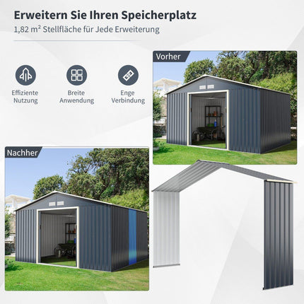 Tool shed extension metal tool shed extension (only for the tool shed with item no. 13248905)